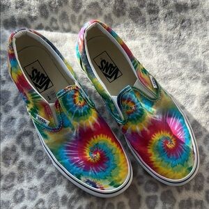 Tie Dye VANS Slip on Shoes